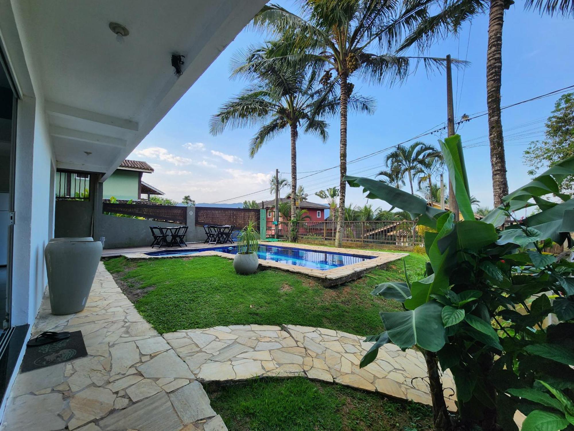 Bela Casa De 4 Suites Com Piscina E Vista - Curral Ilhabela Bagian luar foto